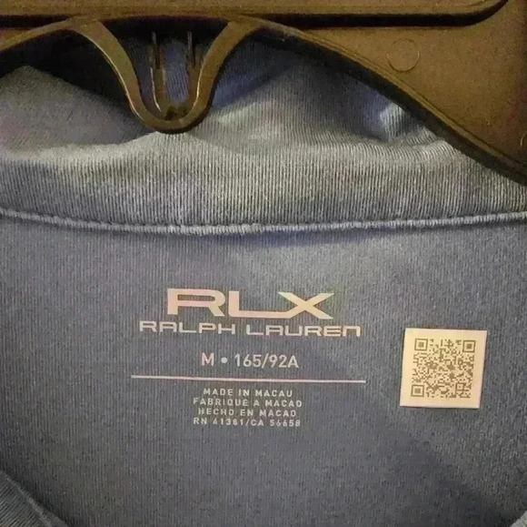RLX Ralph Lauren Golf Long Sleeve Top M Shirt Zip Wicking Blue Jersey UV - Picture 2 of 4